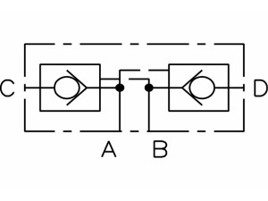 схема двухклапанного гидрозамка VRDL - Oleoweb