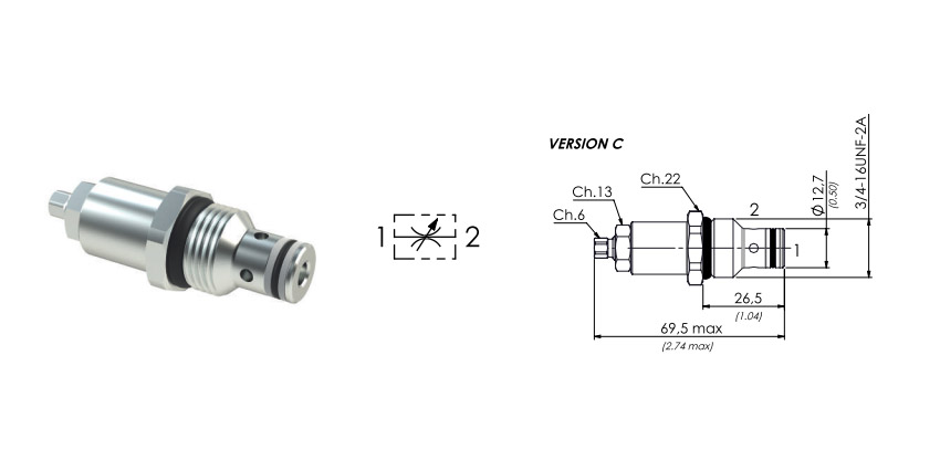 Дроссель без обратного клапана VBF6C - Промснаб СПб