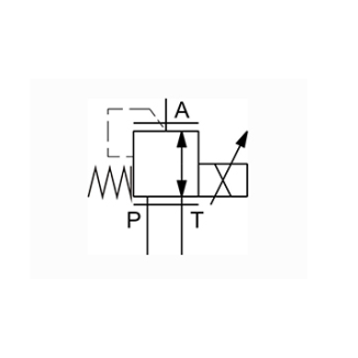 схема пропорционального редукционного клапана картриджного монтажа PP2P1-W3 - Argo-Hytos