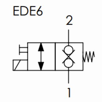 двухходовой ввертной клапанный распределитель с электроуправлением — ED6