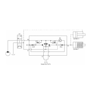 схема мультипликатора (нержавеющий усилитель) давления серии HC2DW — Minibooster