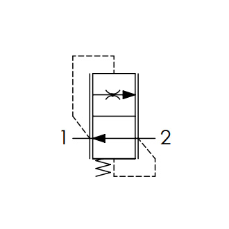 схема клапана контроля расхода потока рабочей жидкости независимо от нагрузки — VCC140 