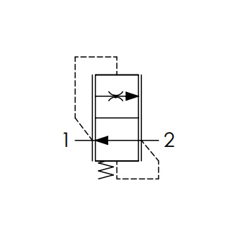 схема клапана контроля расхода потока рабочей жидкости независимо от нагрузки — VSC120