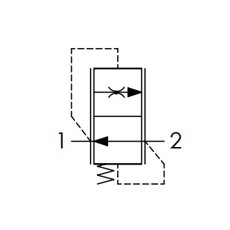 схема клапана контроля расхода потока рабочей жидкости независимо от нагрузки — VSCR6