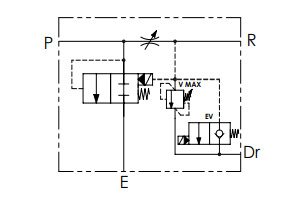 3-х линейный регулятор расхода - с компенсацией давления, с предохранительным клапаном и электромагнитным клапаном VPP-RV — Oleoweb