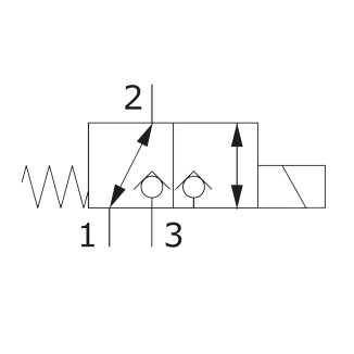 схема клапанов 3-ходовые 2-позиционные EL.. - Walvoil