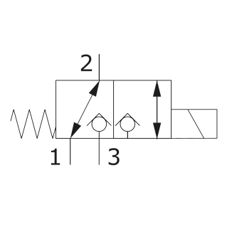 схема клапанов 3-ходовые 2-позиционные EL08B - Walvoil