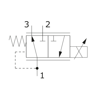 схема редукционного клапана RD08W - Walvoil
