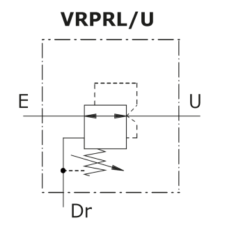 схема редукционного клапана VRPRL/U - Walvoil
