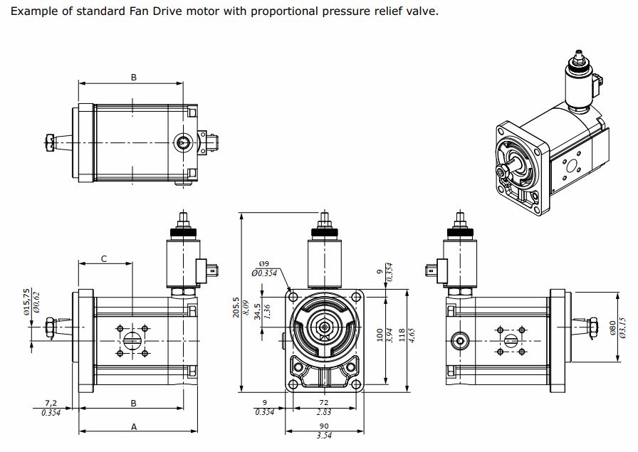 схема электрогидравлического привода вентилятора для моторов 2SM — Galtech