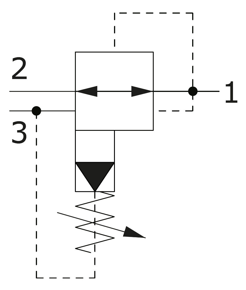 схема редукционного клапана RPA — Walvoil